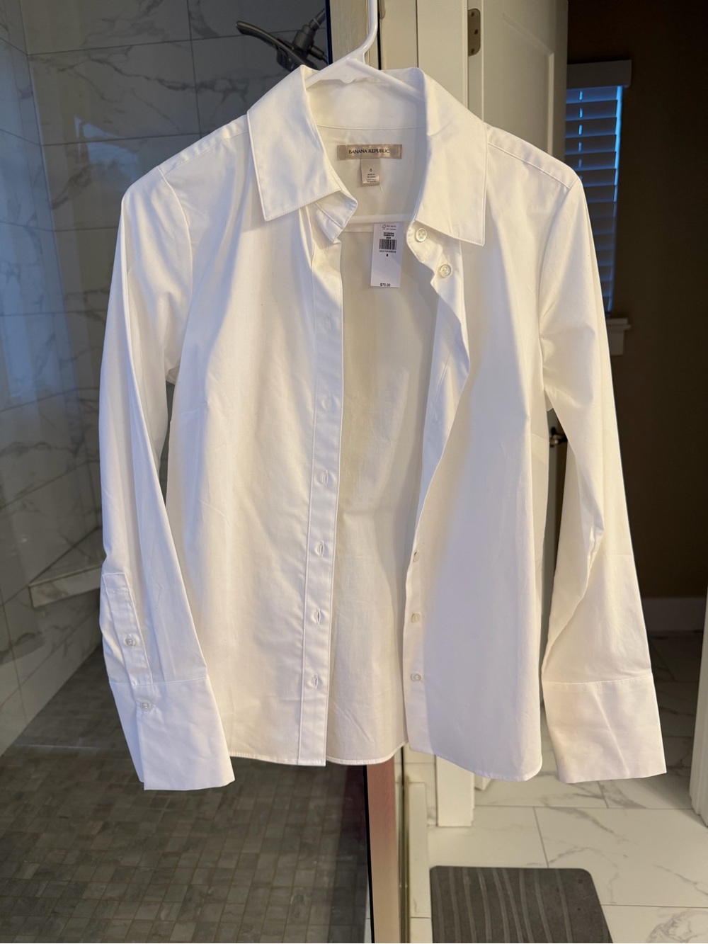 Banana Republic White Classic Cotton Shirt